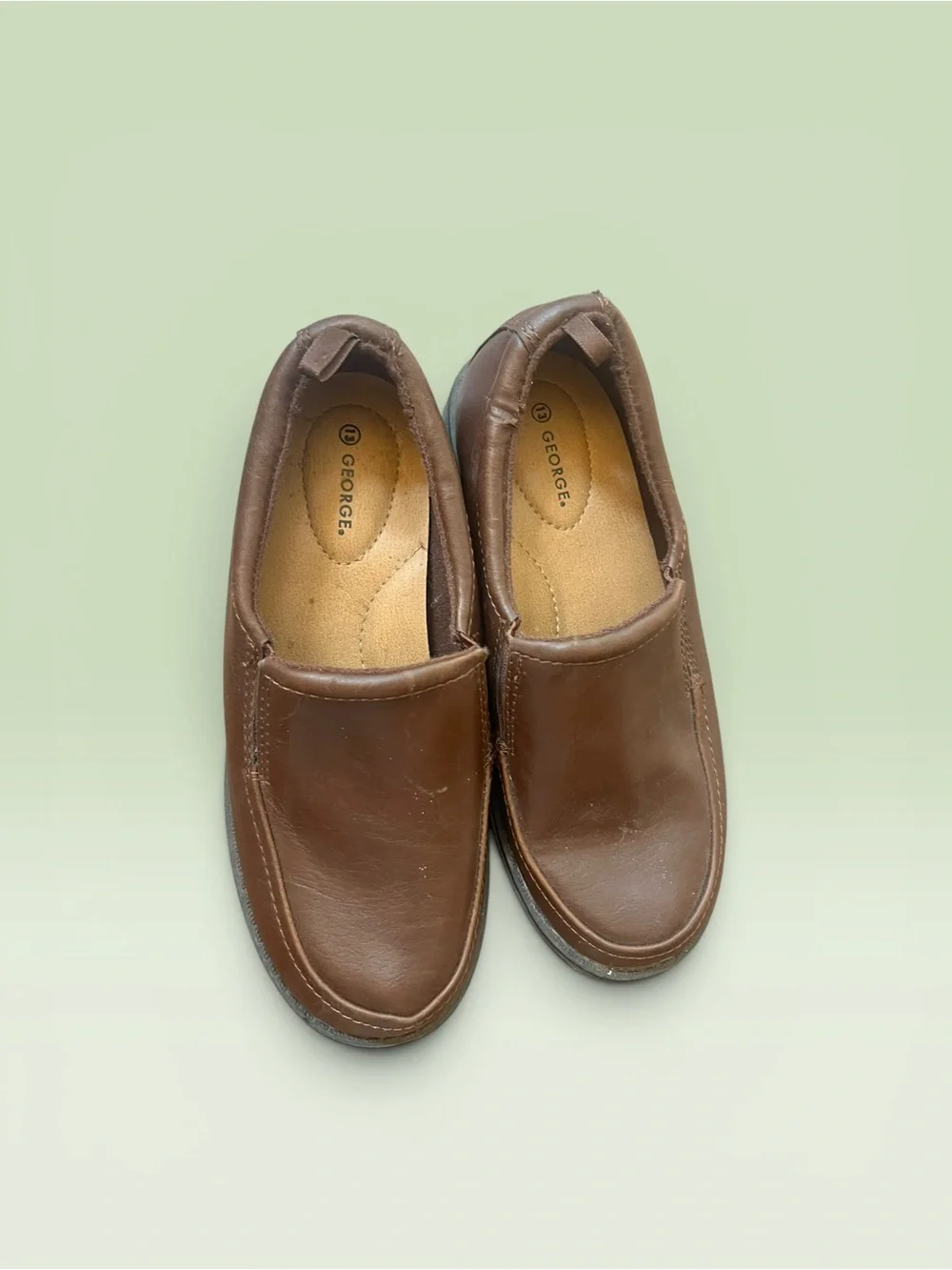 Brown Slip-On boys Leather Loafers